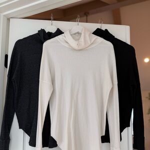 Michael Stars Long Sleeve Tops - Black, Cream, and Gray